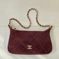 Chanel AS6614 Hobo Small Shoulder Bag Wine Red