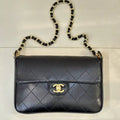 Chanel AS6625 Small Flap Bag Shiny Calfskin Black