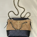 Chanel AS6633 Mini Tote Dark Beige