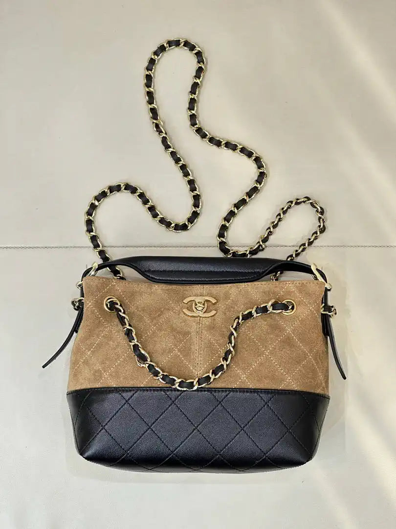 Chanel AS6633 Mini Tote Dark Beige