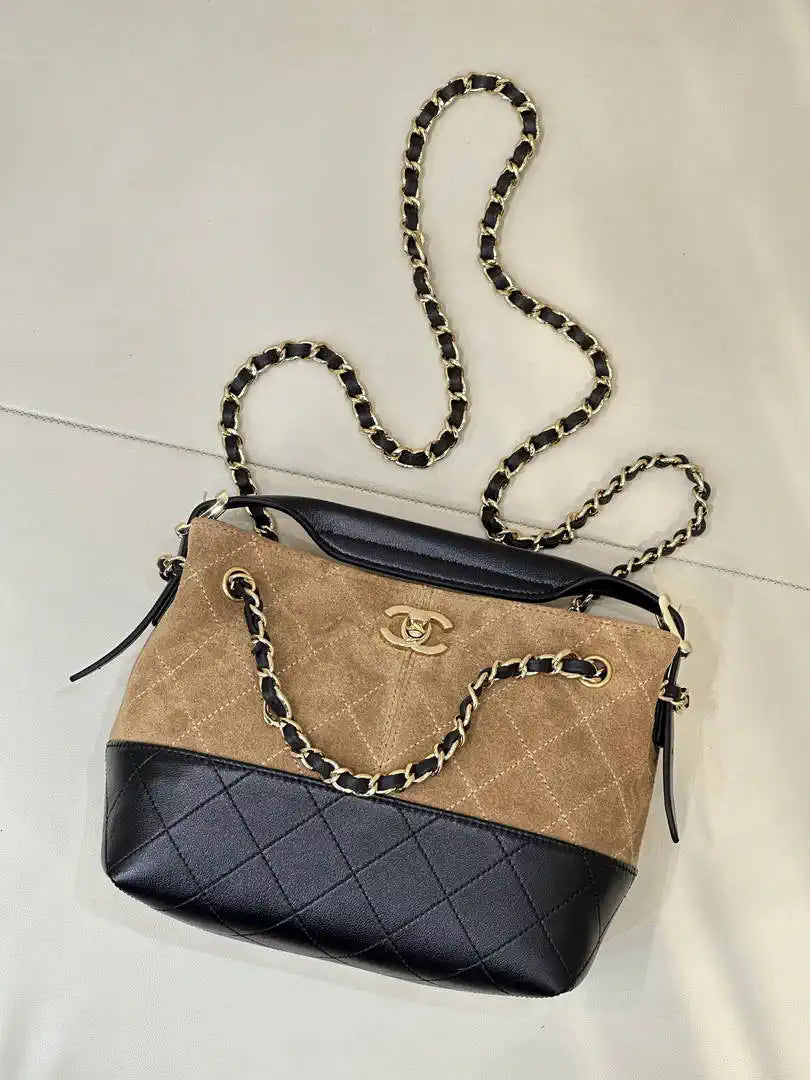 Chanel AS6633 Mini Tote Dark Beige