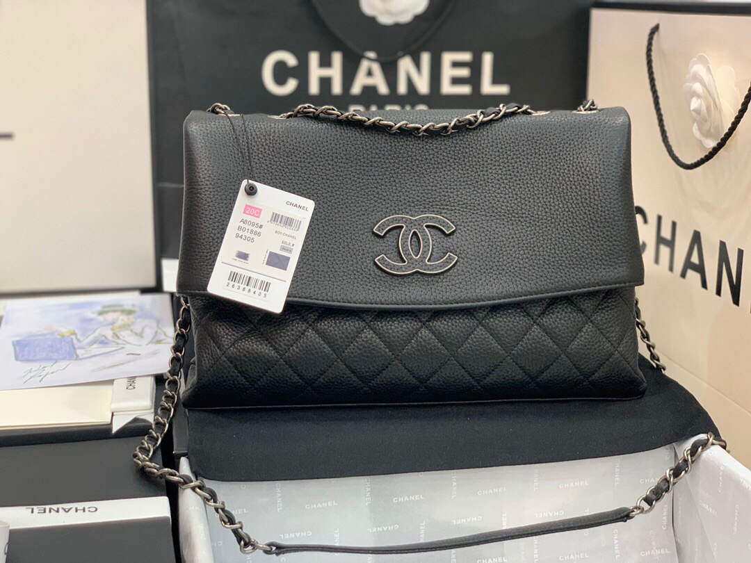 Chanel AS8095 Chanel Flap bag Calfskin Black