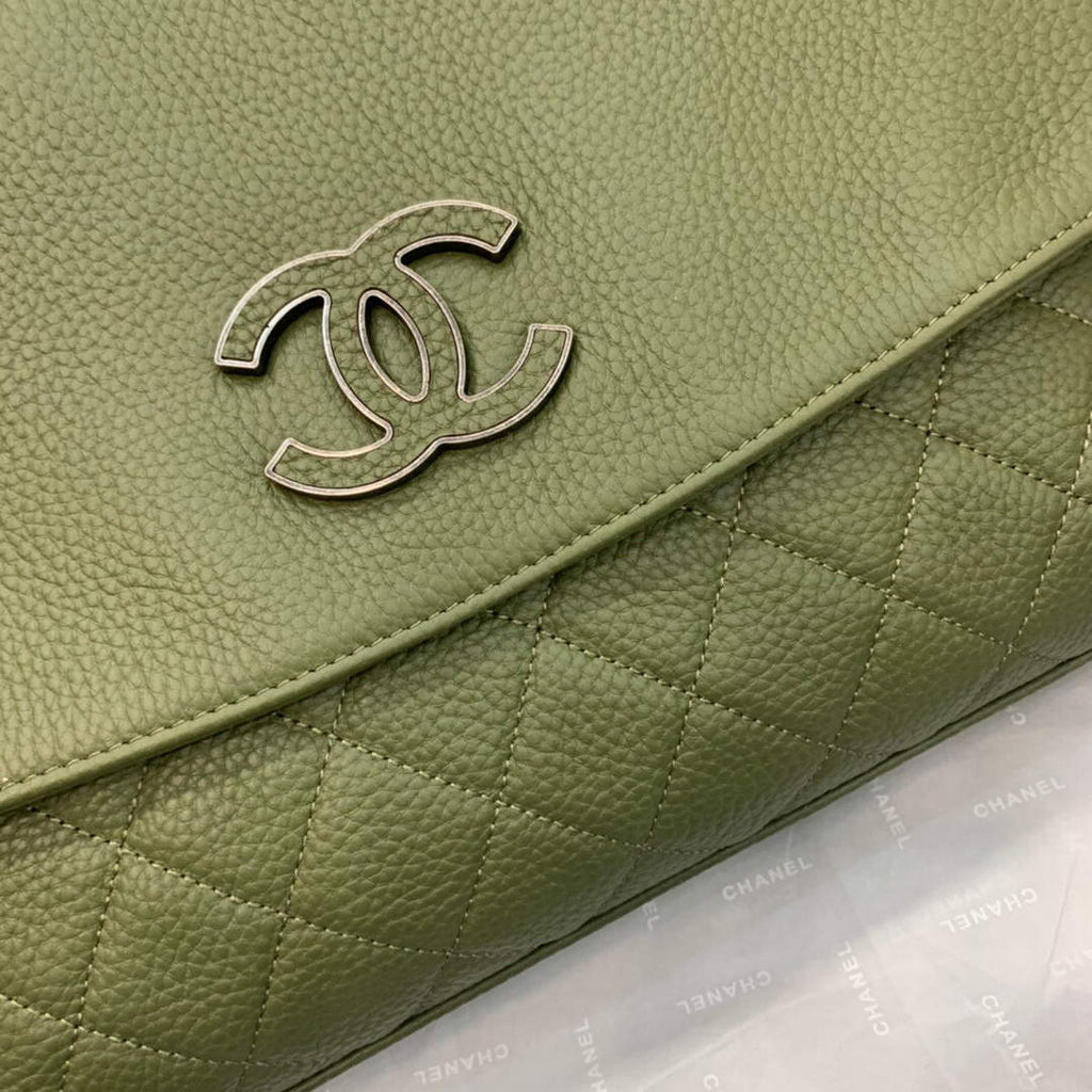 Chanel AS8095 Chanel Flap bag Calfskin Green