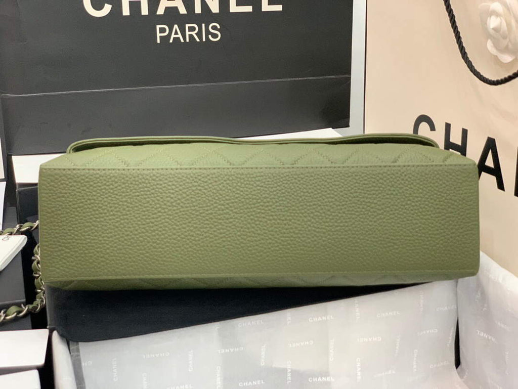 Chanel AS8095 Chanel Flap bag Calfskin Green