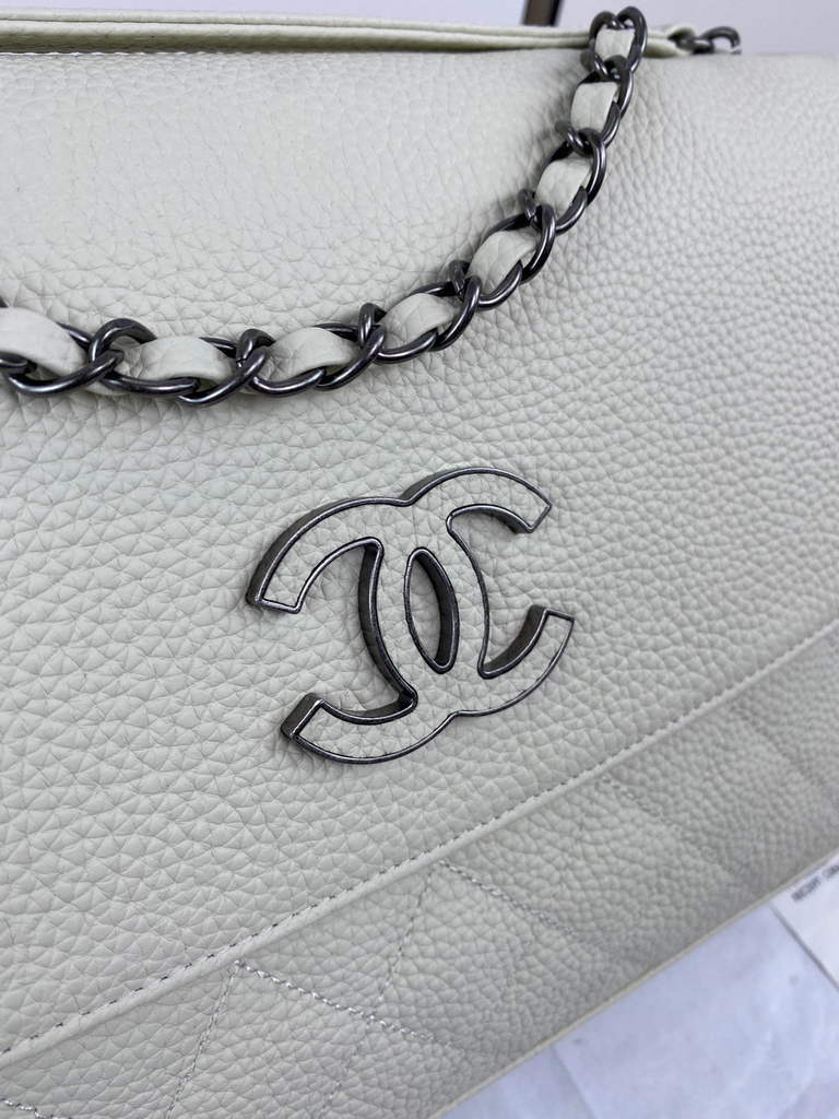 Chanel AS8095 Chanel Flap bag Calfskin White - Default Title - View 3