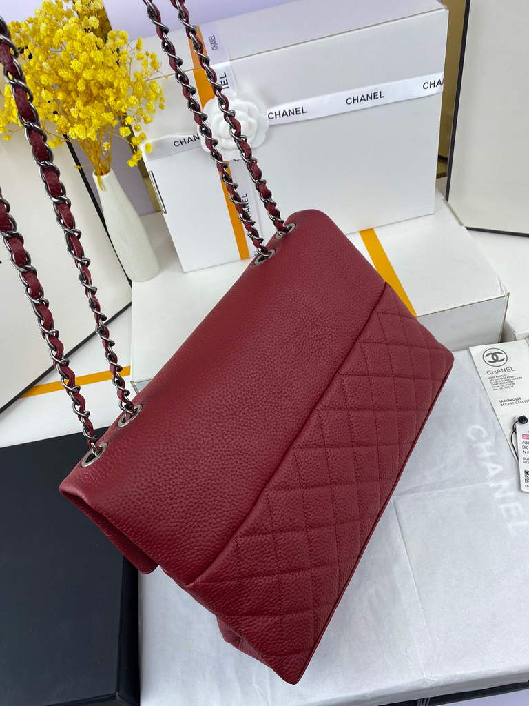 Chanel AS8095 Chanel Flap bag Calfskin Wine Red - Default Title - View 7