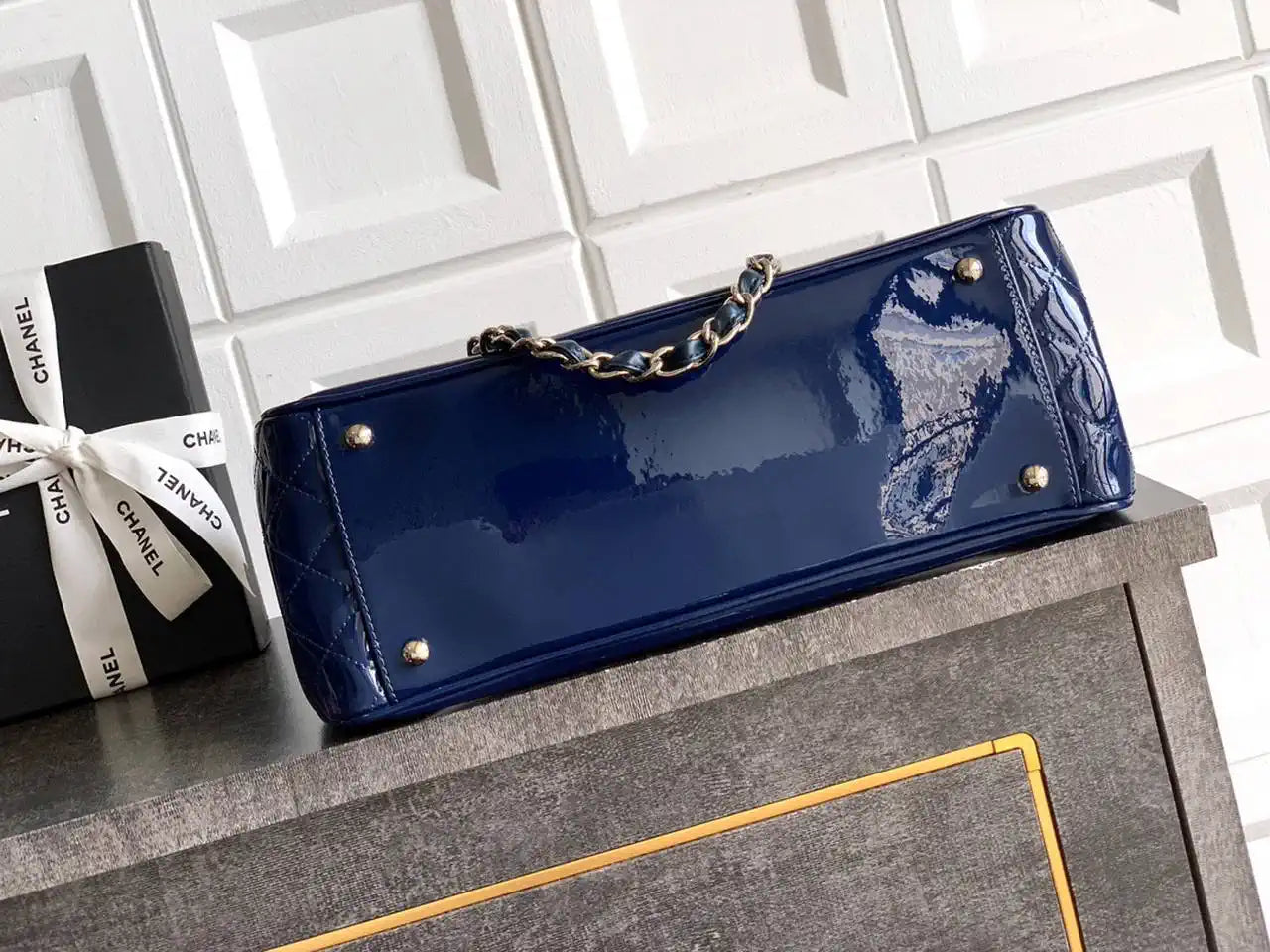 Chanel AS8806 Lipstick Tote Bag Blue