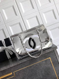 Chanel AS8806 Lipstick Tote Bag Silver