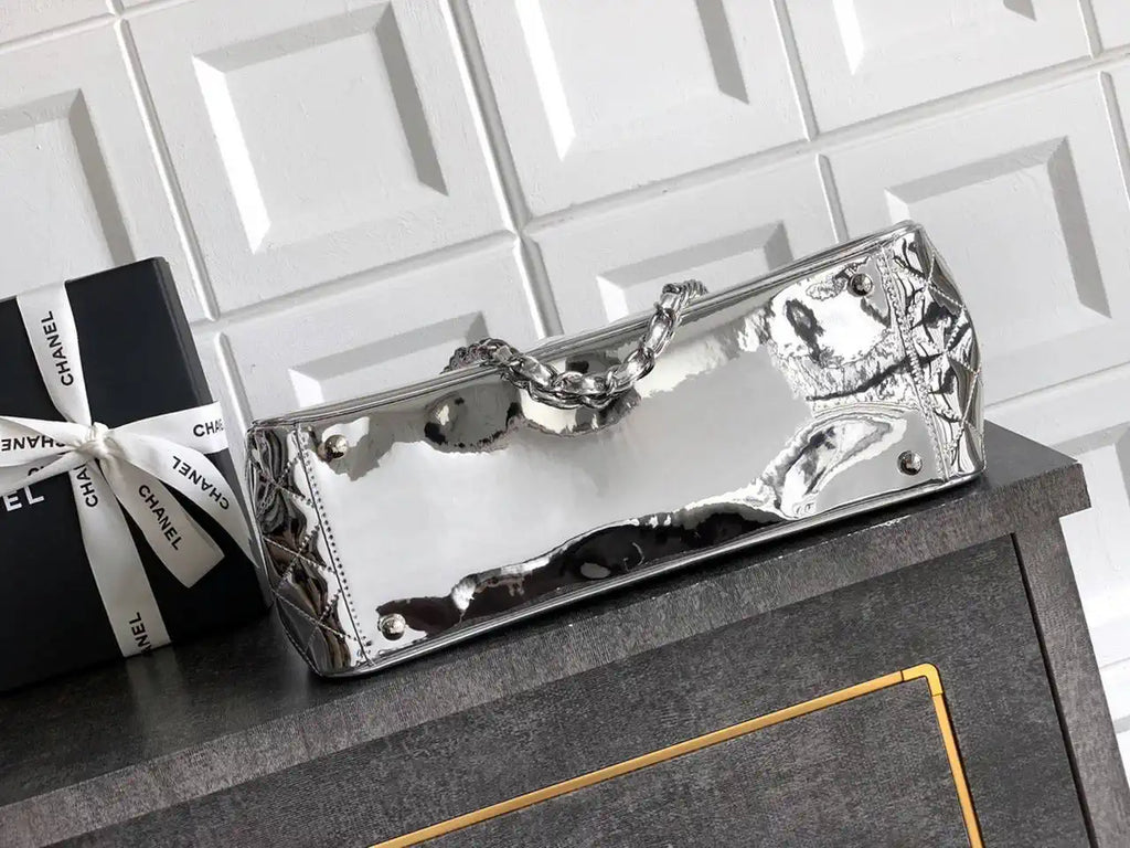Chanel AS8806 Lipstick Tote Bag Silver
