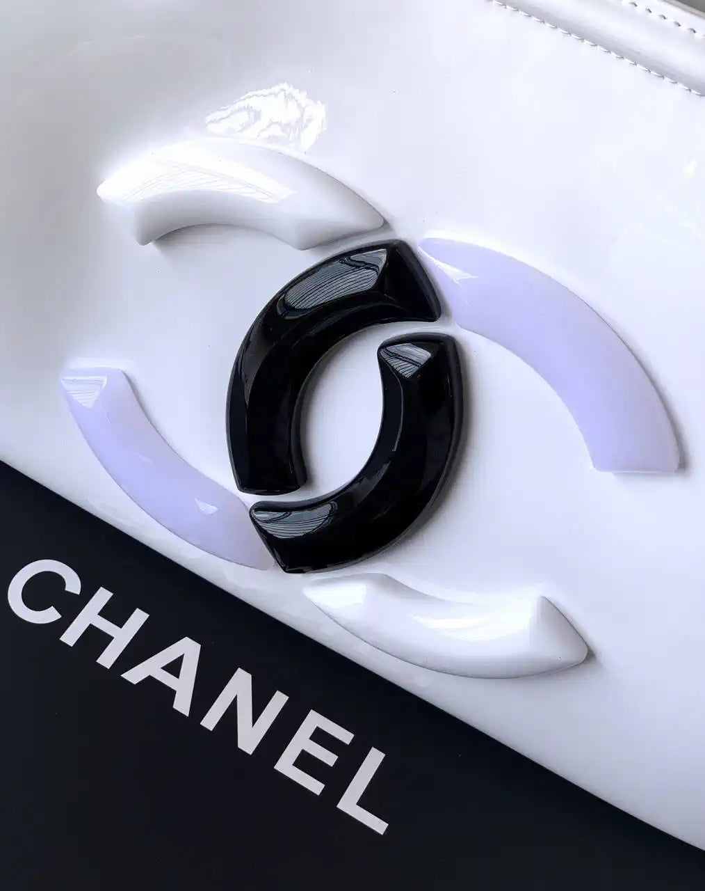 Chanel AS8806 Lipstick Tote Bag White