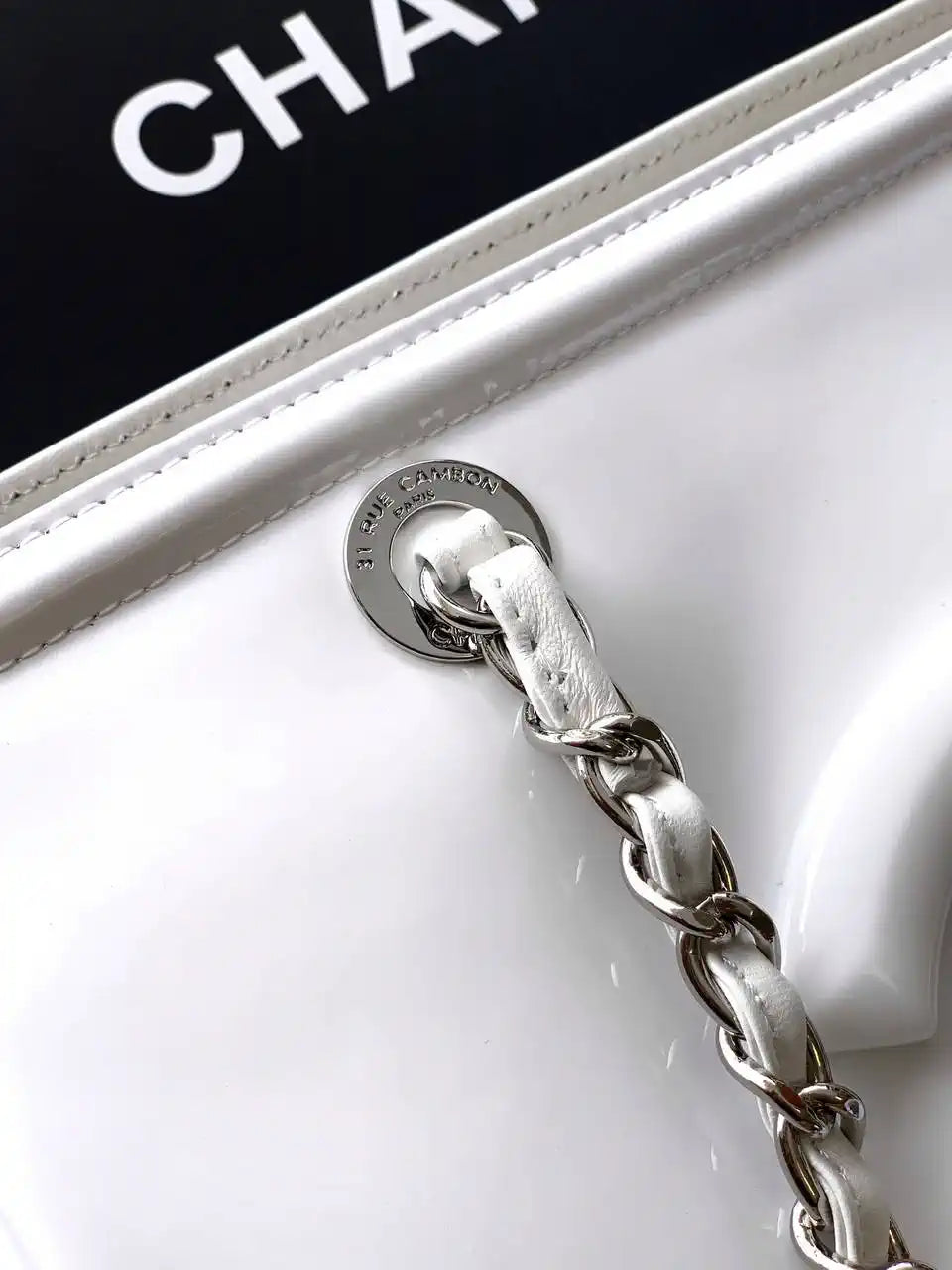 Chanel AS8806 Lipstick Tote Bag White