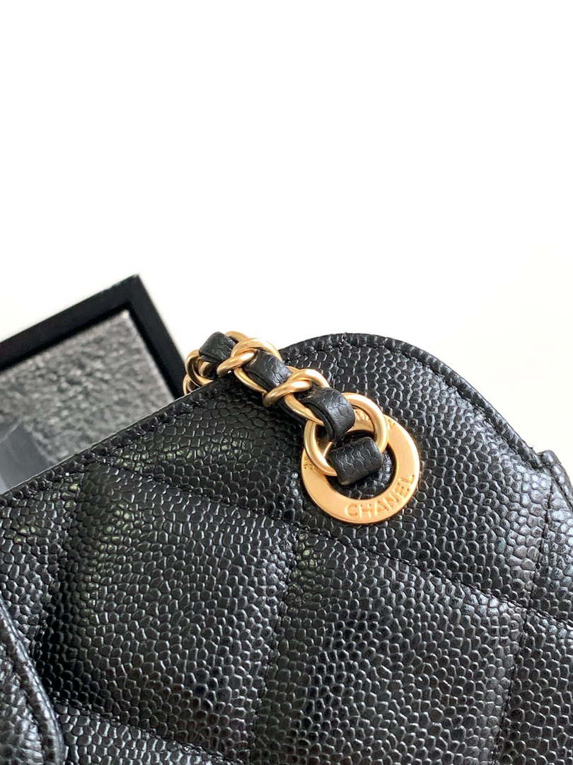 Chanel AS8890 24A MAXI Mini Shopping Bag Black Calfskin
