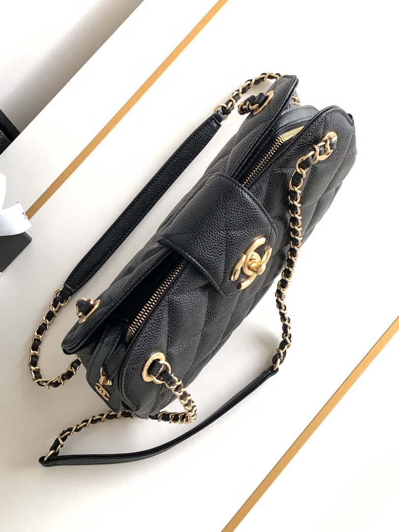 Chanel AS8890 24A MAXI Mini Shopping Bag Black Calfskin