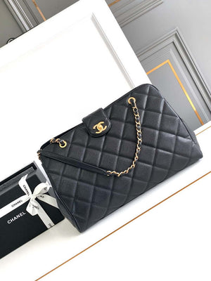 Chanel AS8890 24A MAX Shopping Bag Black Calfskin - Large Size: 29 X 40 X 17 cm - View 1