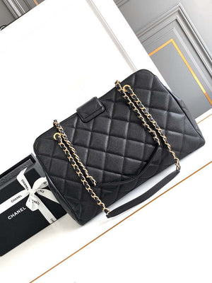 Chanel AS8890 24A MAX Shopping Bag Black Calfskin - Large Size: 29 X 40 X 17 cm - View 3