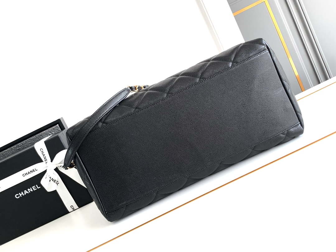 Chanel AS8890 24A MAX Shopping Bag Black Calfskin