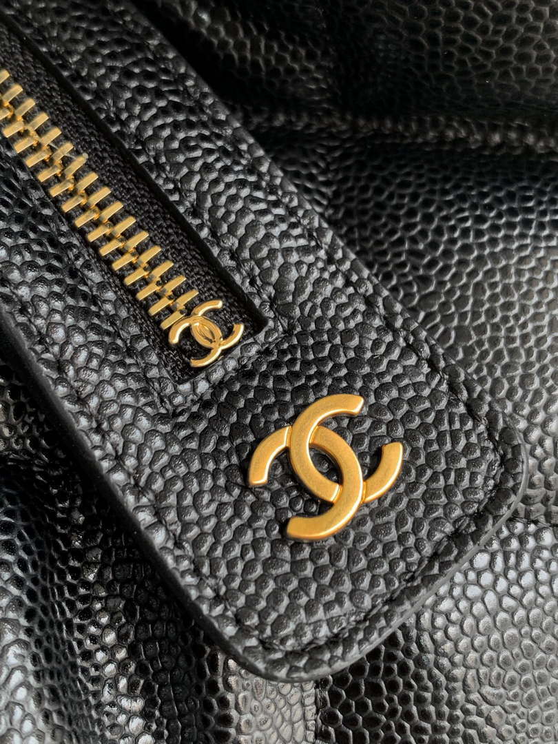 Chanel AS8890 24A MAX Shopping Bag Black Calfskin