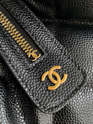 Chanel AS8890 24A MAX Shopping Bag Black Calfskin - Large Size: 29 X 40 X 17 cm - View 6