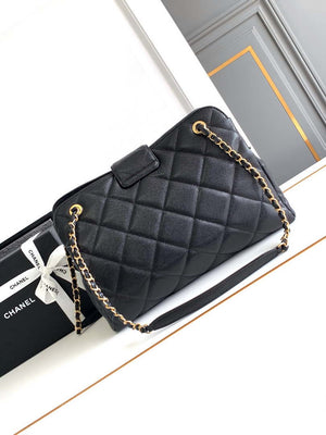 Chanel AS8890 24A MAX Shopping Bag Black Calfskin - Large Size: 29 X 40 X 17 cm - View 12