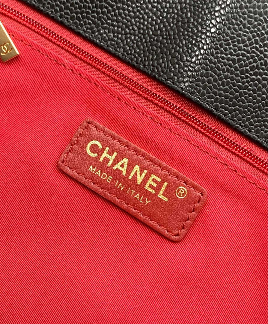 Chanel AS8890 24A MAX Shopping Bag Black Calfskin