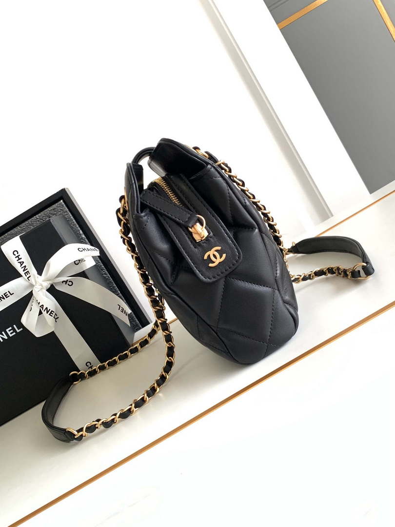 Chanel AS8890 Lambskin 24A MAX Mini  Shopping Bag Black