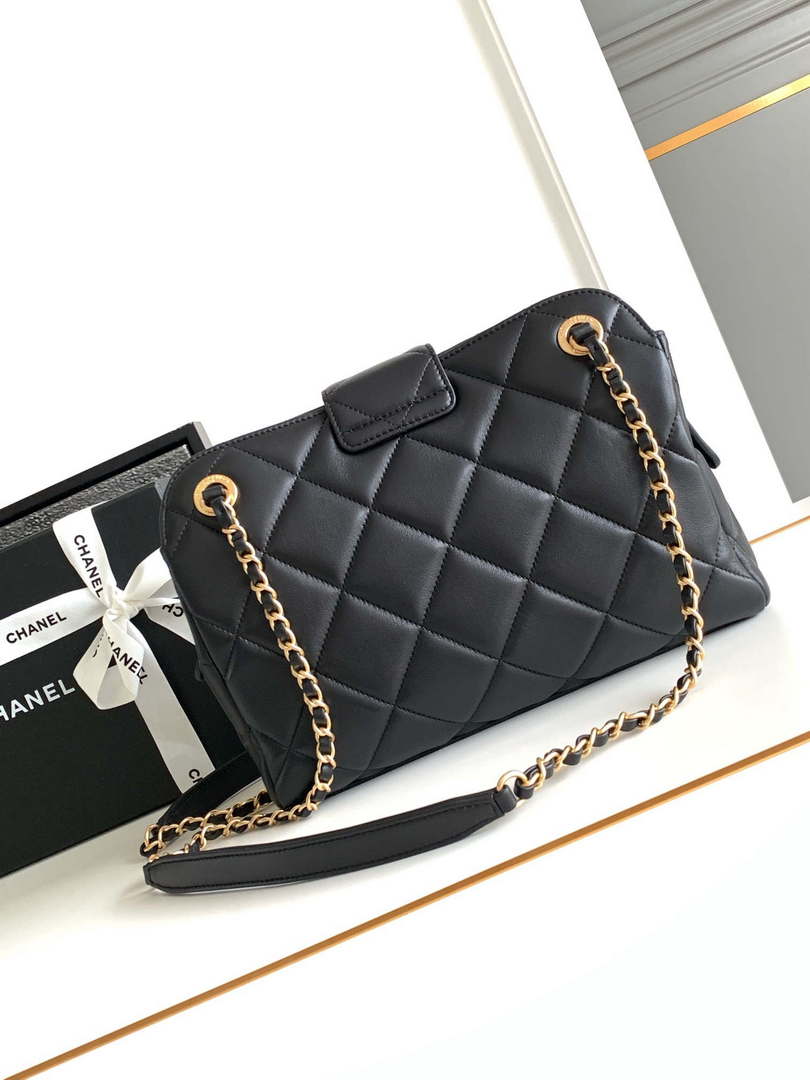 Chanel AS8890 Lambskin 24A MAX Mini  Shopping Bag Black