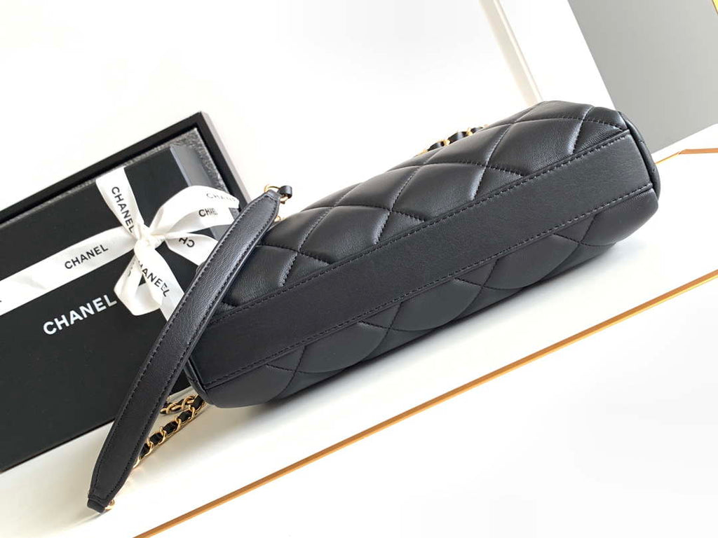 Chanel AS8890 Lambskin 24A MAX Mini  Shopping Bag Black