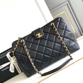 Chanel AS8890 Lambskin 24A MAX Shopping Bag Black - Large Size: 29 X 40 X 17 cm - View 1