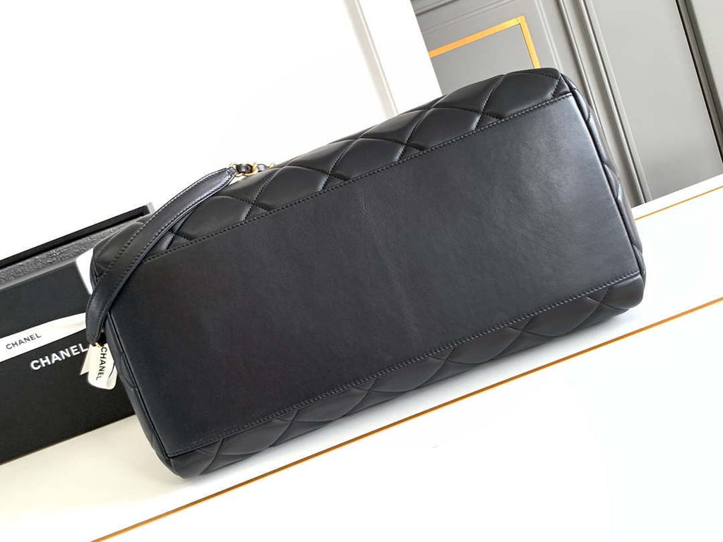 Chanel AS8890 Lambskin 24A MAX Shopping Bag Black