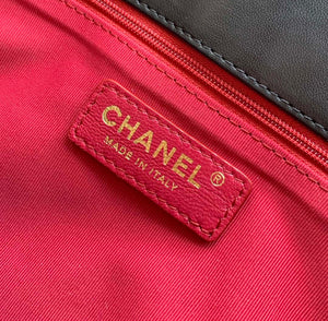 Chanel AS8890 Lambskin 24A MAX Shopping Bag Black - Large Size: 29 X 40 X 17 cm - View 9