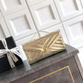 Chanel AS9100 26X Series Clutch Bag Gold AS6646