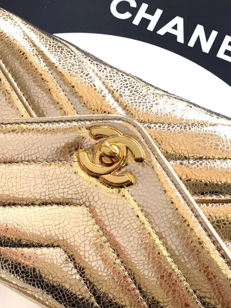 Chanel AS9100 26X Series Clutch Bag Gold AS6646