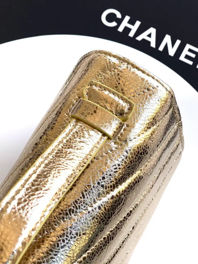 Chanel AS9100 26X Series Clutch Bag Gold AS6646