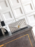 Chanel AS9100 26X Series Clutch Bag AS6646 Silver