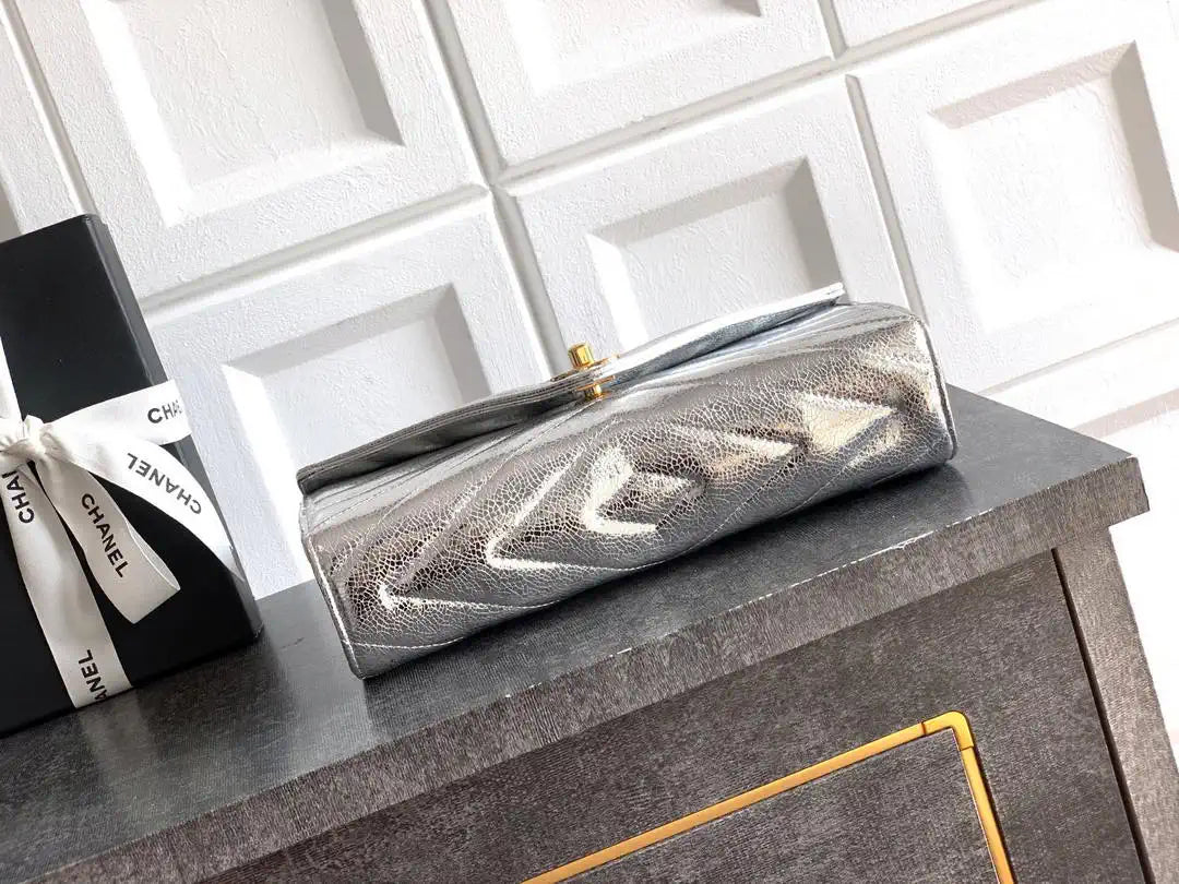 Chanel AS9100 26X Series Clutch Bag AS6646 Silver