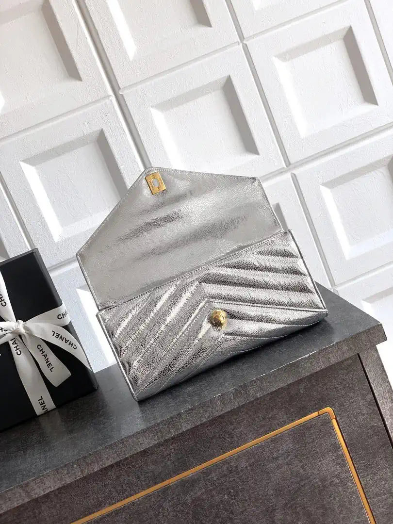 Chanel AS9100 26X Series Clutch Bag AS6646 Silver