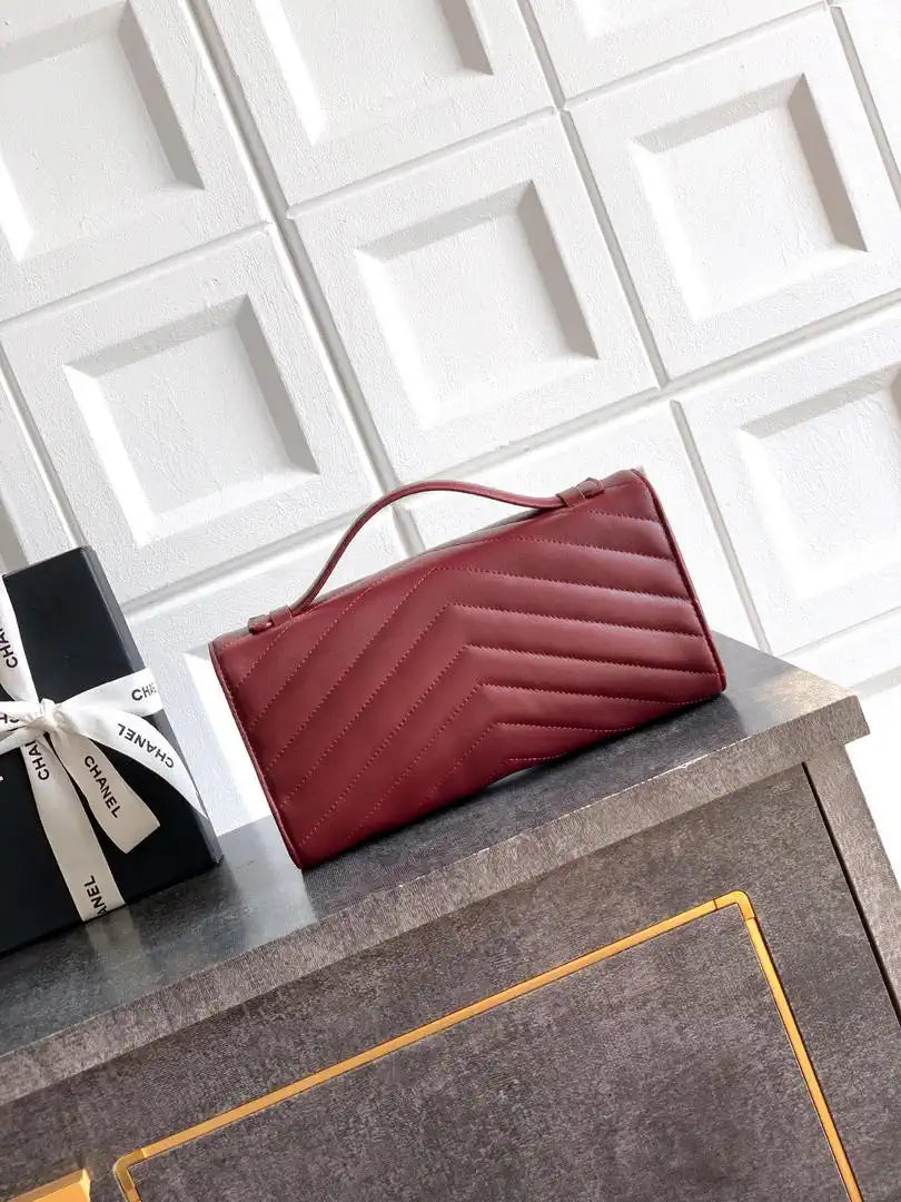 Chanel AS9100 26X Series Clutch Bag AS6646 Wine Red