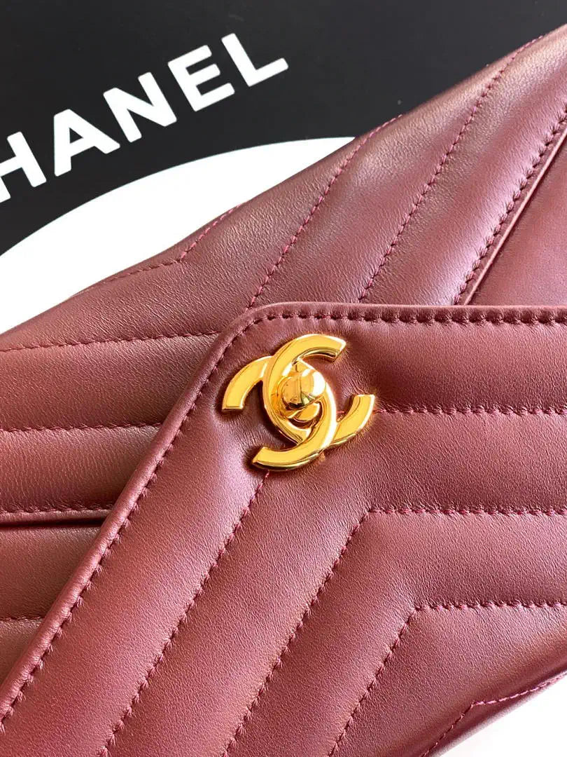 Chanel AS9100 26X Series Clutch Bag AS6646 Wine Red
