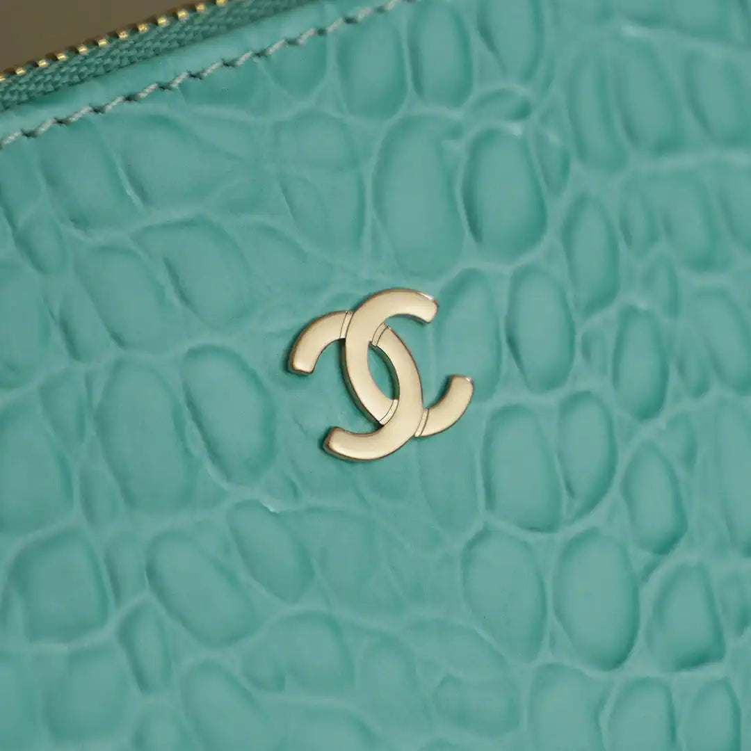 Chanel AS9106 26 SS Runway Collection Shopping Bag Crocodile-embossed Calfskin Blue