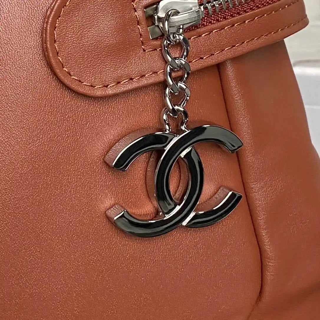 Chanel AS9901 Vintage Shopping Bag Calfskin Brown