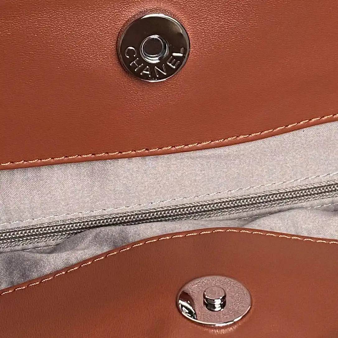 Chanel AS9901 Vintage Shopping Bag Calfskin Brown