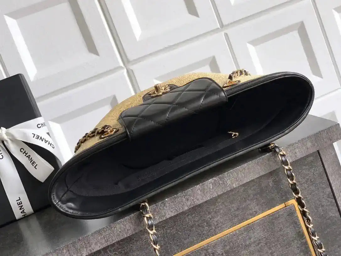 Chanel AS9904 Vegetable basket Shopping Bag Calfskin Nature As5951