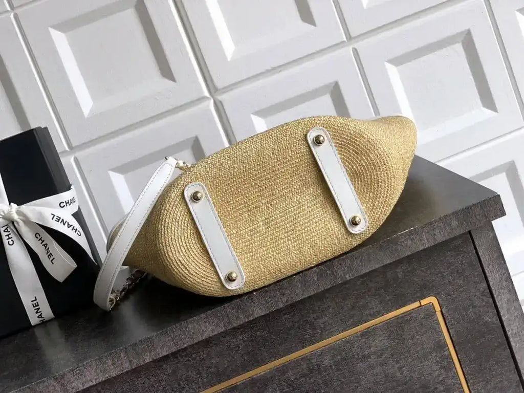 Chanel AS9904 Vegetable basket Shopping Bag Calfskin Nature As5951