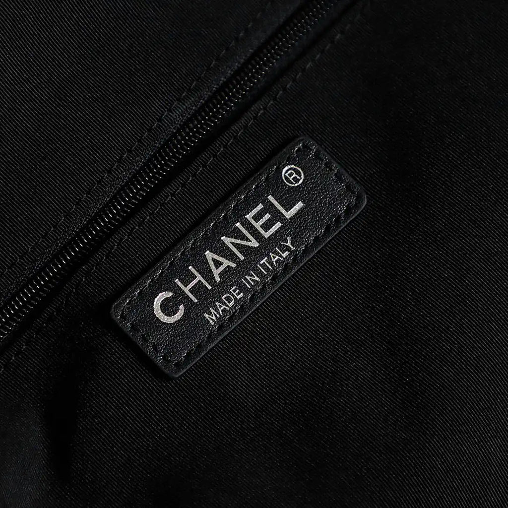 Chanel AS9905 Woven Raffia Shopping Bag Calfskin Nature