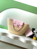 Chanel AS9906 Vegetable basket Shopping Bag Calfskin  Pink As5951
