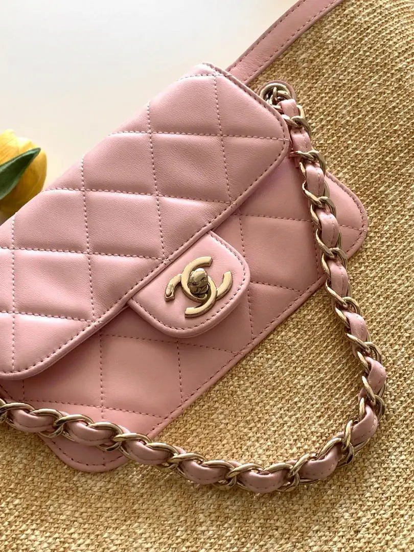 Chanel AS9906 Vegetable basket Shopping Bag Calfskin  Pink As5951