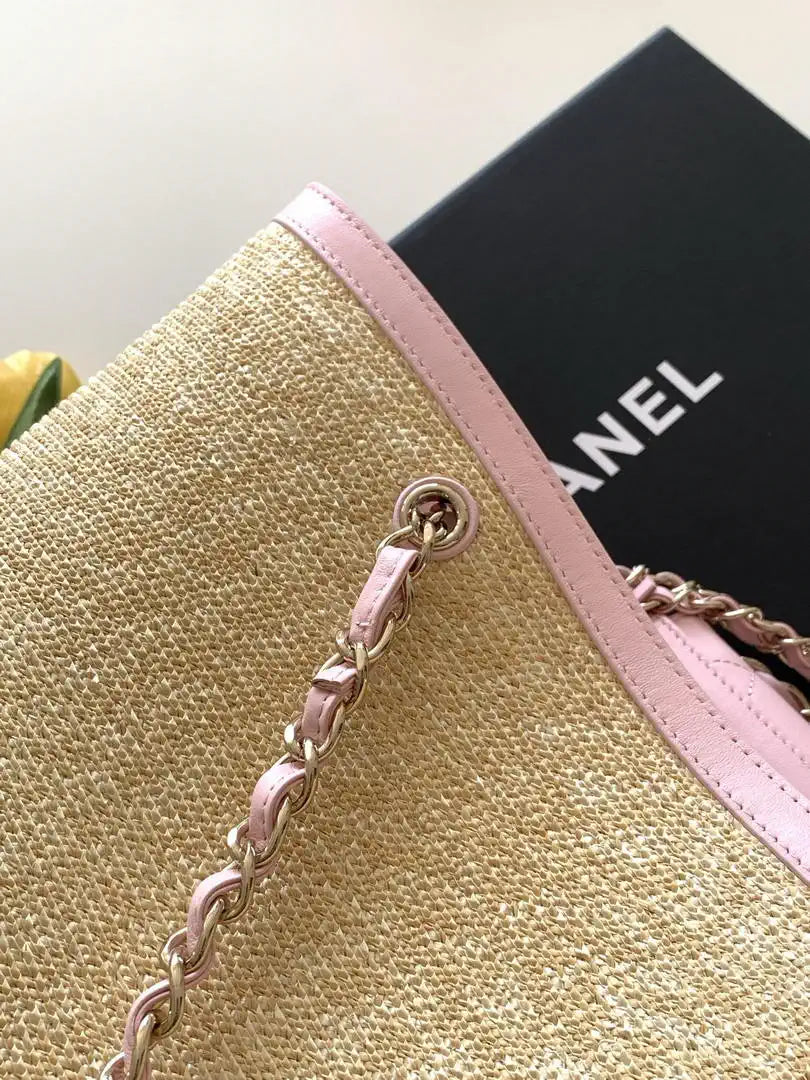 Chanel AS9906 Vegetable basket Shopping Bag Calfskin  Pink As5951