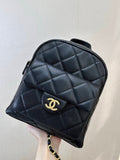 Chanel Backpack Calfskin & Gold-Tone Metal AS5793 Black