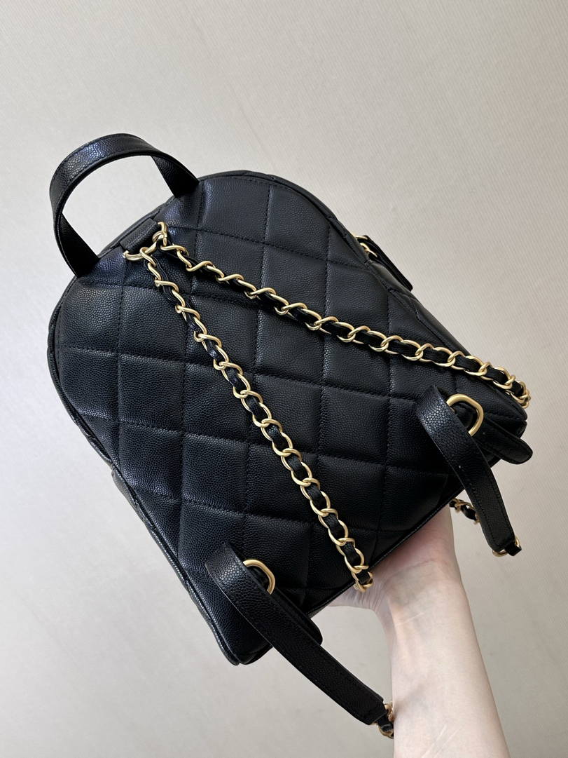 Chanel Backpack Calfskin & Gold-Tone Metal AS5793 Black