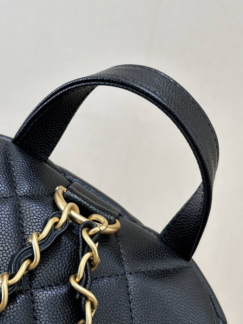 Chanel Backpack Calfskin & Gold-Tone Metal AS5793 Black